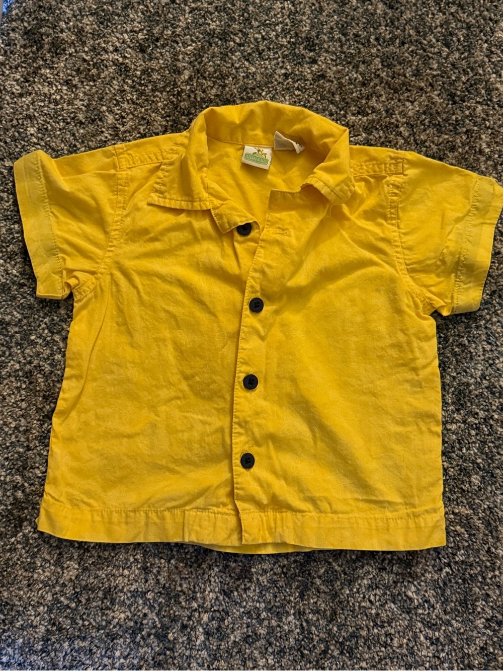 Vintage Sesame Street yellow button up kids 18 months